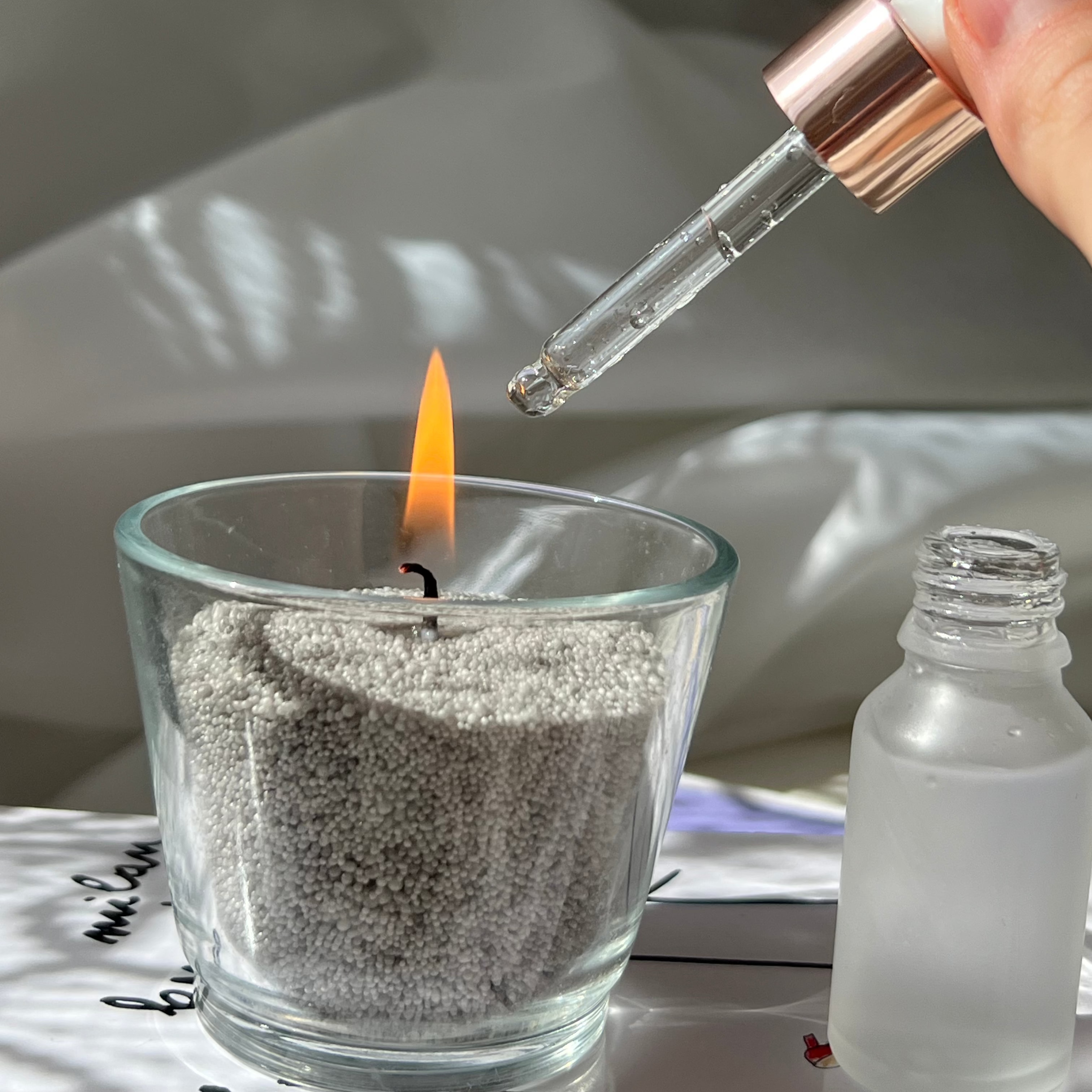 Sypaná svíčka 350g | 85h Břidlicově Šedá