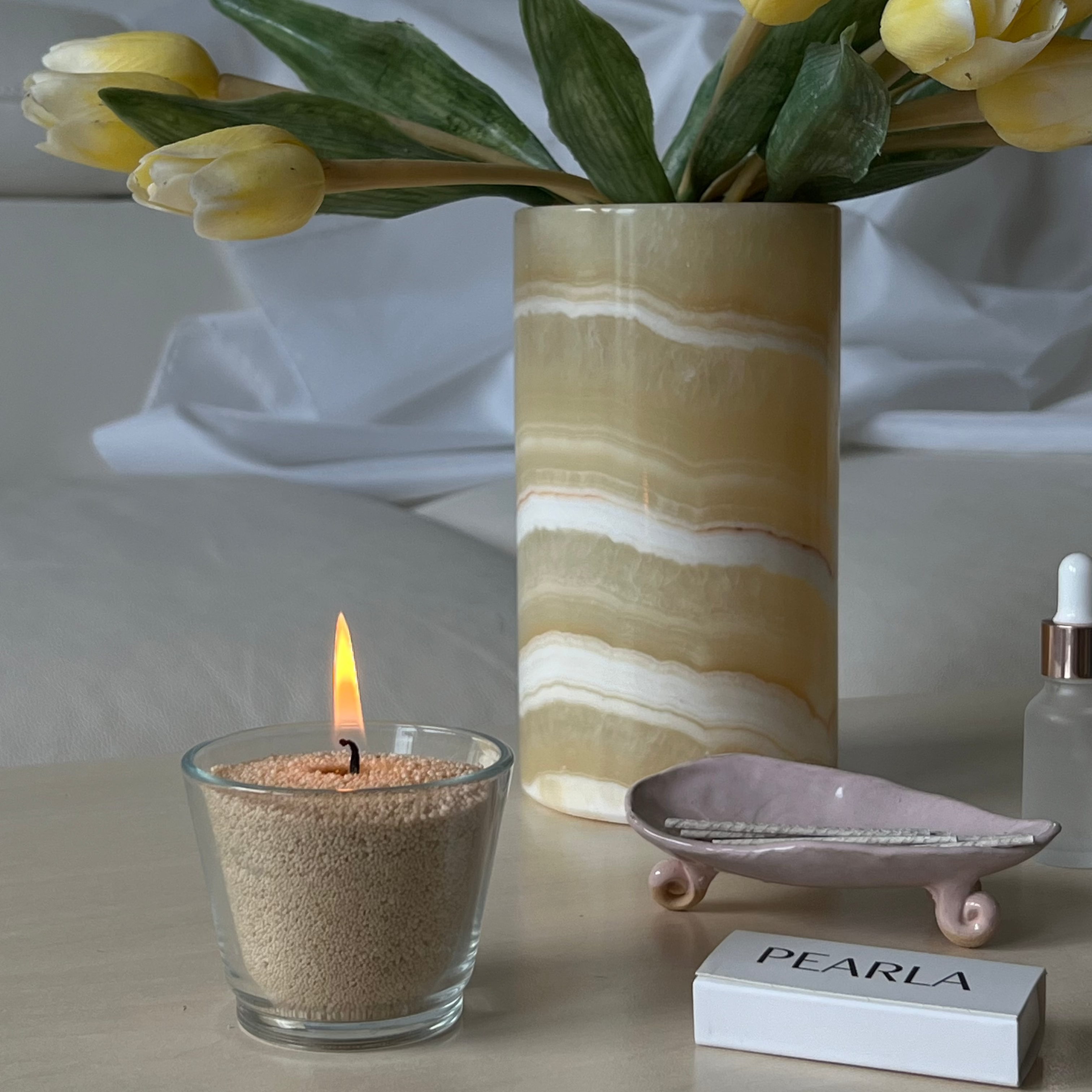 Sypaná svíčka 1000g | 300h Pískově Béžová