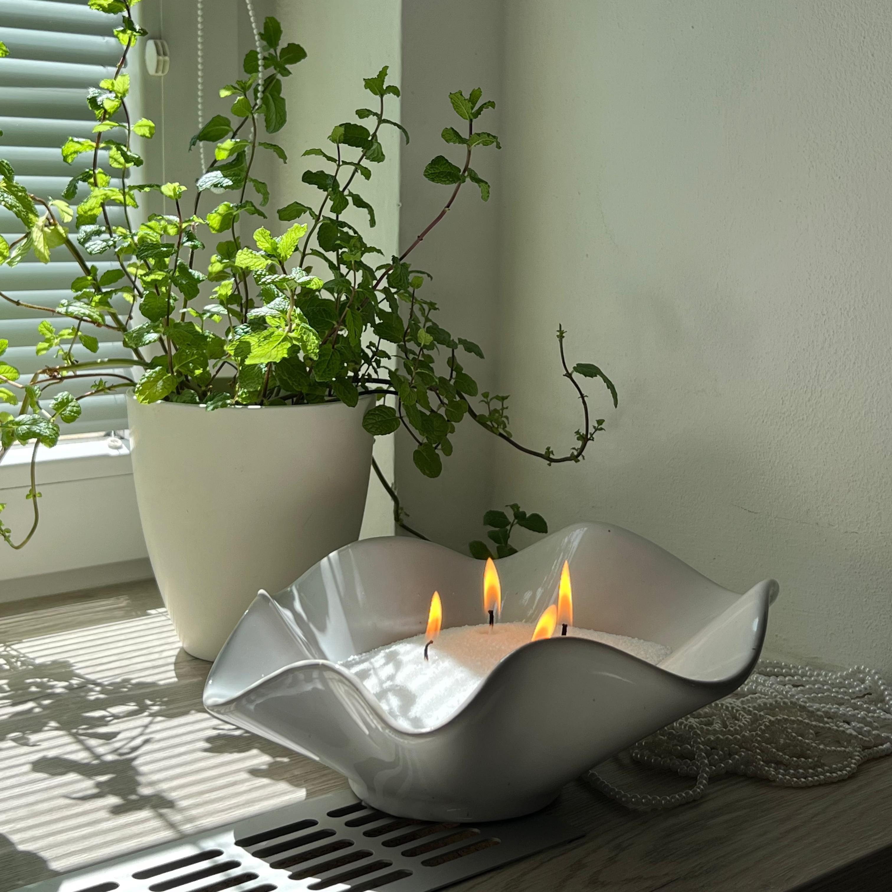 Sypaná svíčka 500g | 120h Pearlově Bílá