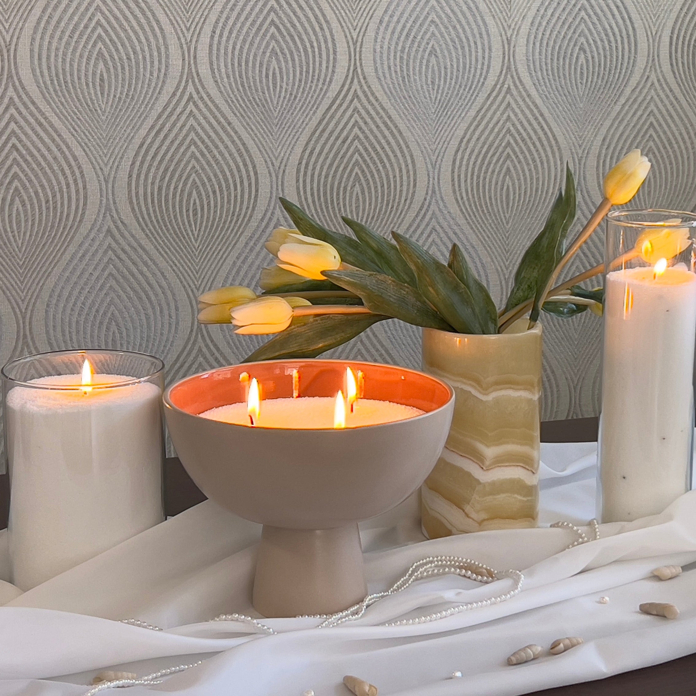 Sypaná svíčka 500g | 120h Pearlově Bílá