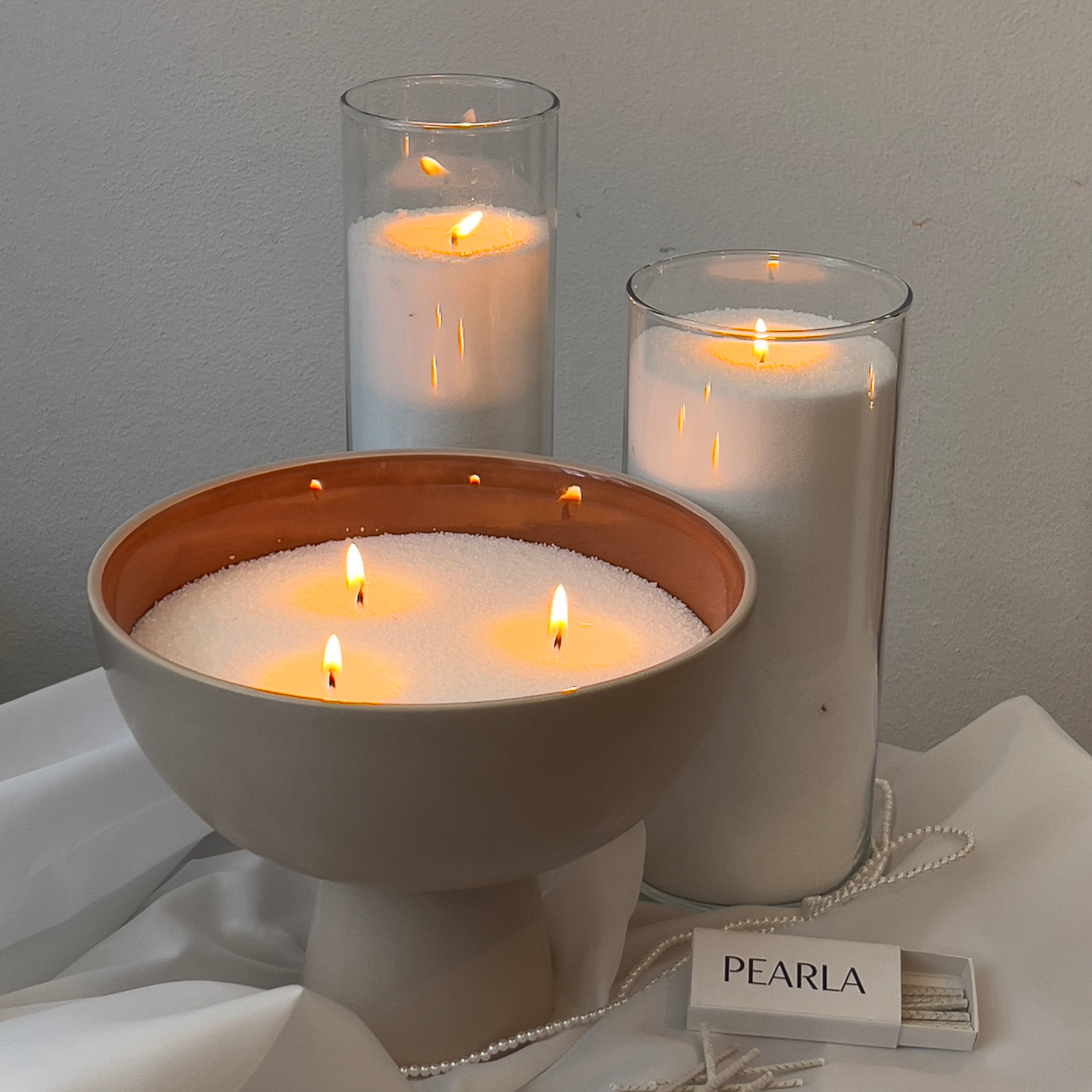 Sypaná svíčka 1000g | 300h Pearlově Bílá