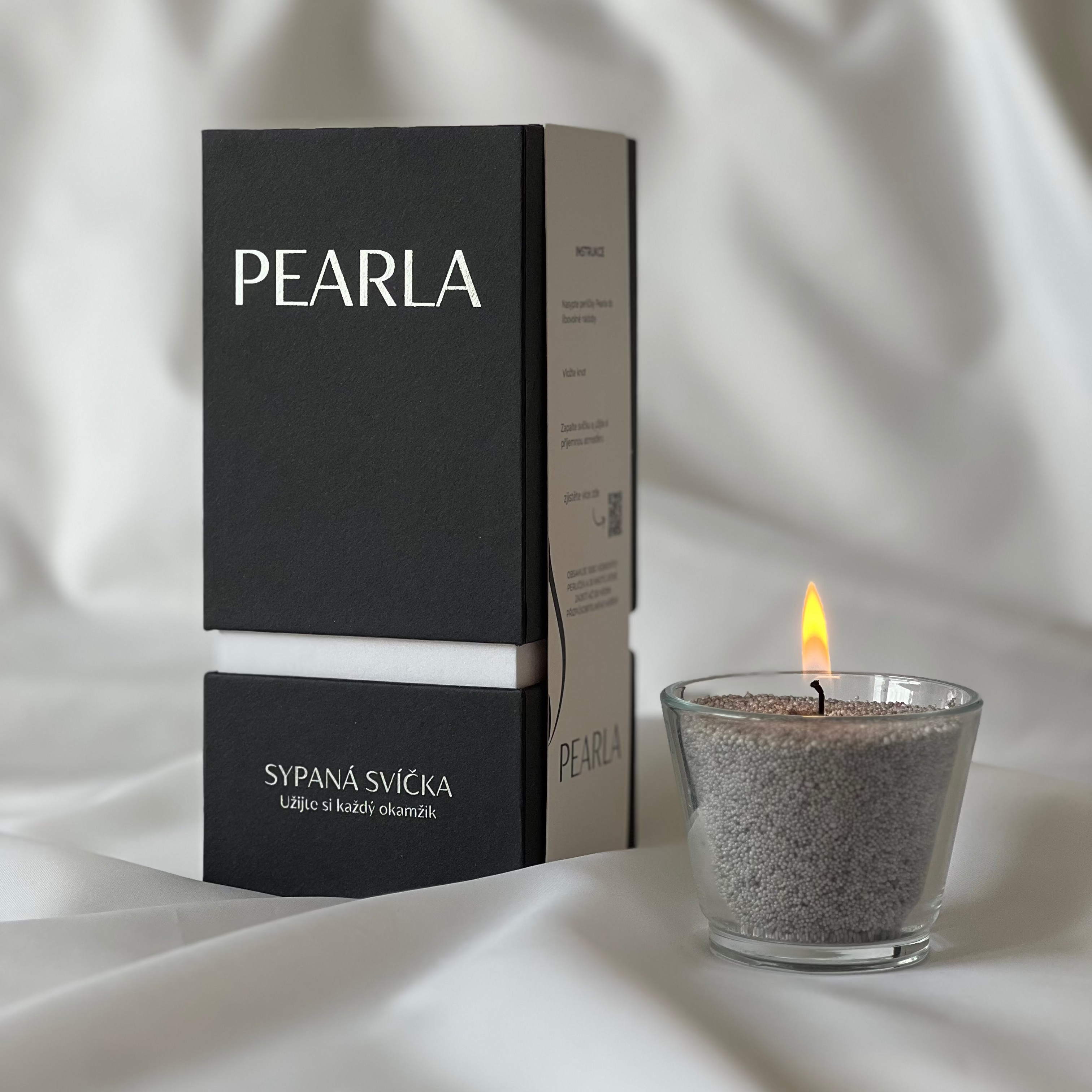 Sypaná svíčka 500g | 120h Břidlicově Šedá